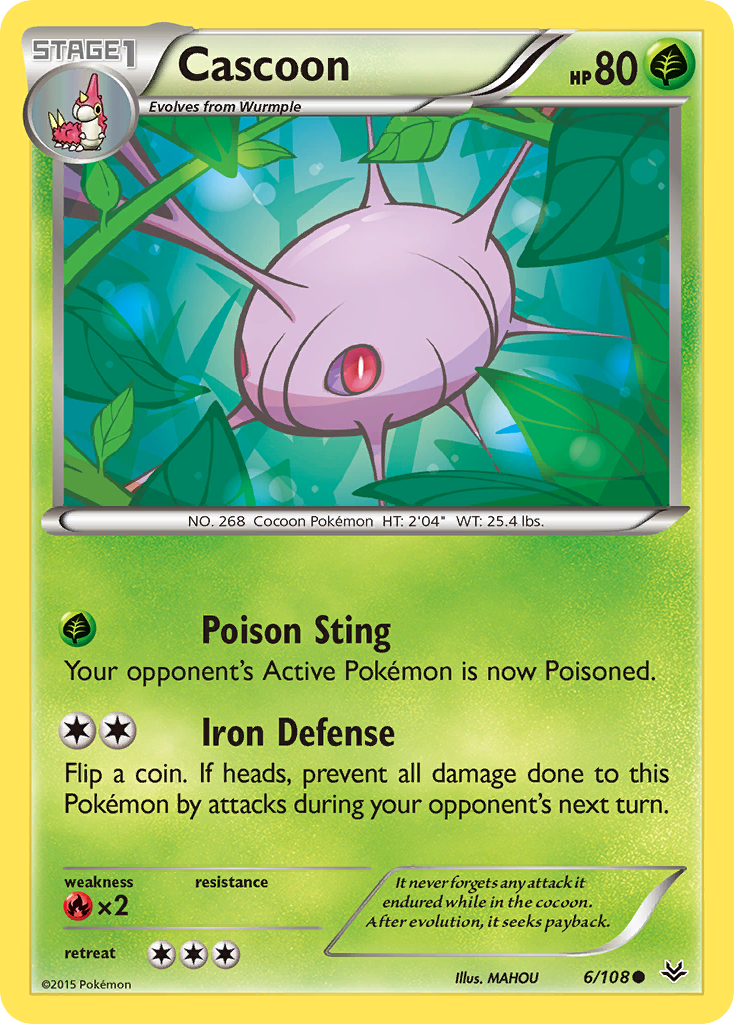 Cascoon (6/108) [XY: Roaring Skies] | Anubis Games and Hobby