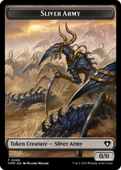 Sliver Army // Sliver Double-Sided Token [Commander Masters Tokens] | Anubis Games and Hobby