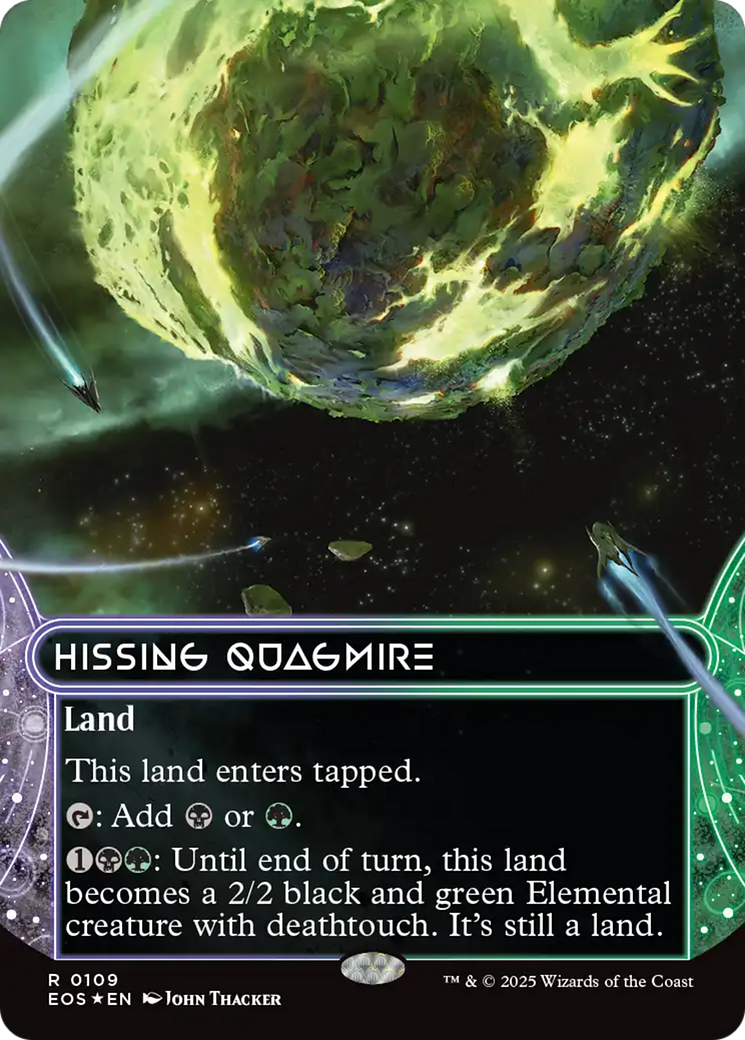 Hissing Quagmire (0109) (Borderless) (Galaxy Foil) [Edge of Eternities: Stellar Sights] | Anubis Games and Hobby