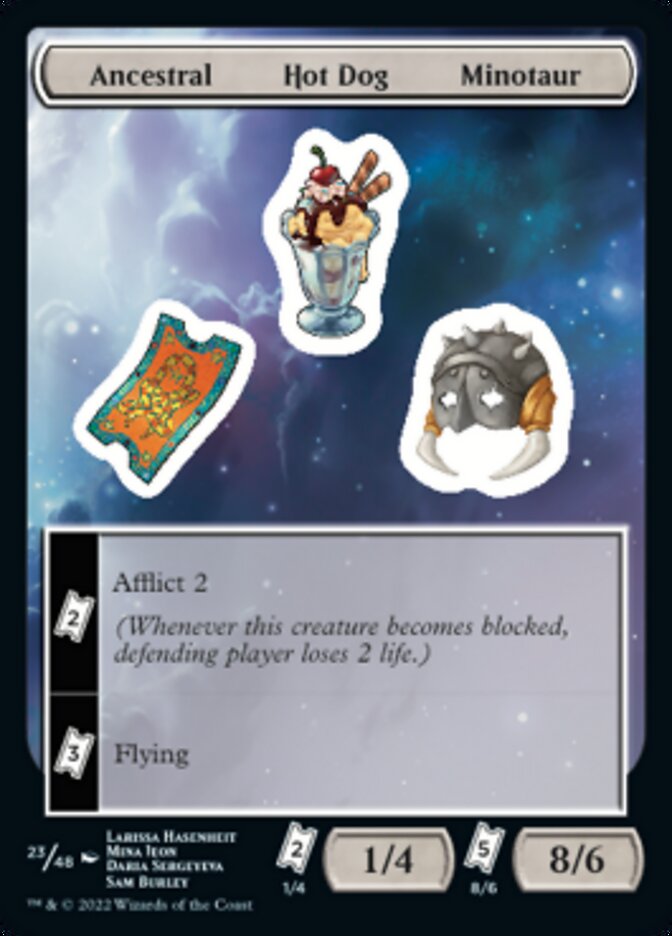 Ancestral Hot Dog Minotaur [Unfinity Stickers] | Anubis Games and Hobby