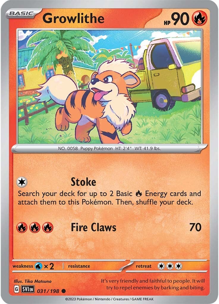 Growlithe (031/198) [Scarlet & Violet: Base Set] | Anubis Games and Hobby