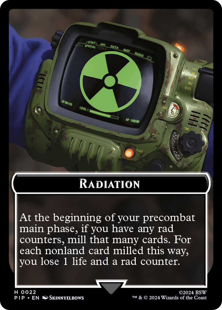 Radiation // Treasure (018) Double-Sided Token [Fallout Tokens] | Anubis Games and Hobby