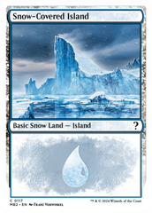 Snow-Covered Island (White Border) [Mystery Booster 2] | Anubis Games and Hobby