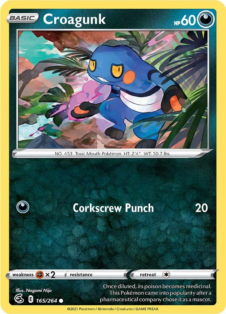 Croagunk (165/264) [Sword & Shield: Fusion Strike] | Anubis Games and Hobby