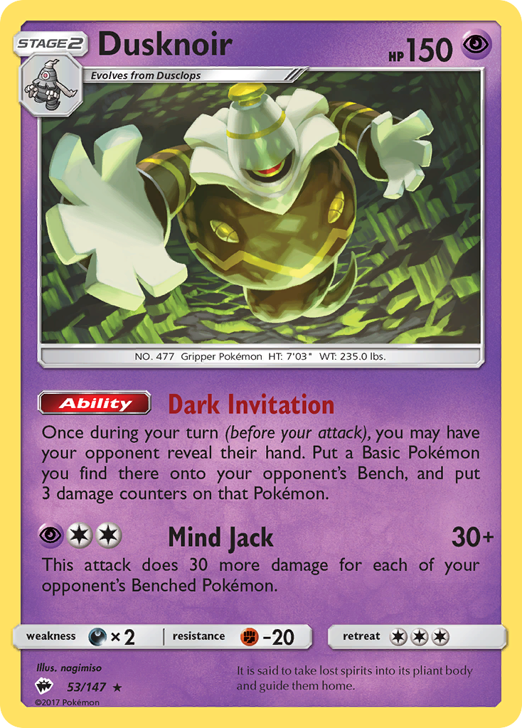 Dusknoir (53/147) [Sun & Moon: Burning Shadows] | Anubis Games and Hobby