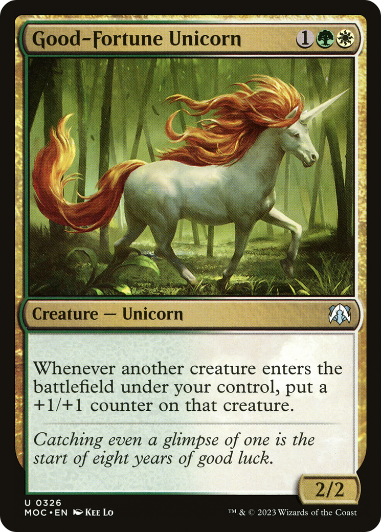 Good-Fortune Unicorn [March of the Machine Commander] | Anubis Games and Hobby