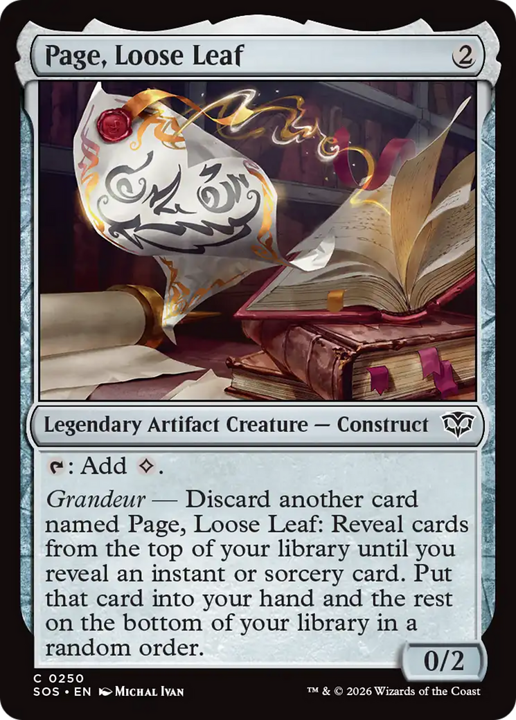 Page, Loose Leaf [Secrets of Strixhaven] | Anubis Games and Hobby