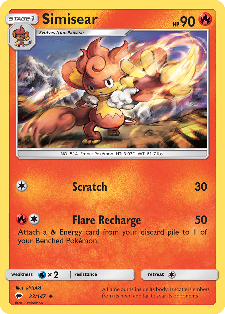 Simisear (23/147) [Sun & Moon: Burning Shadows] | Anubis Games and Hobby