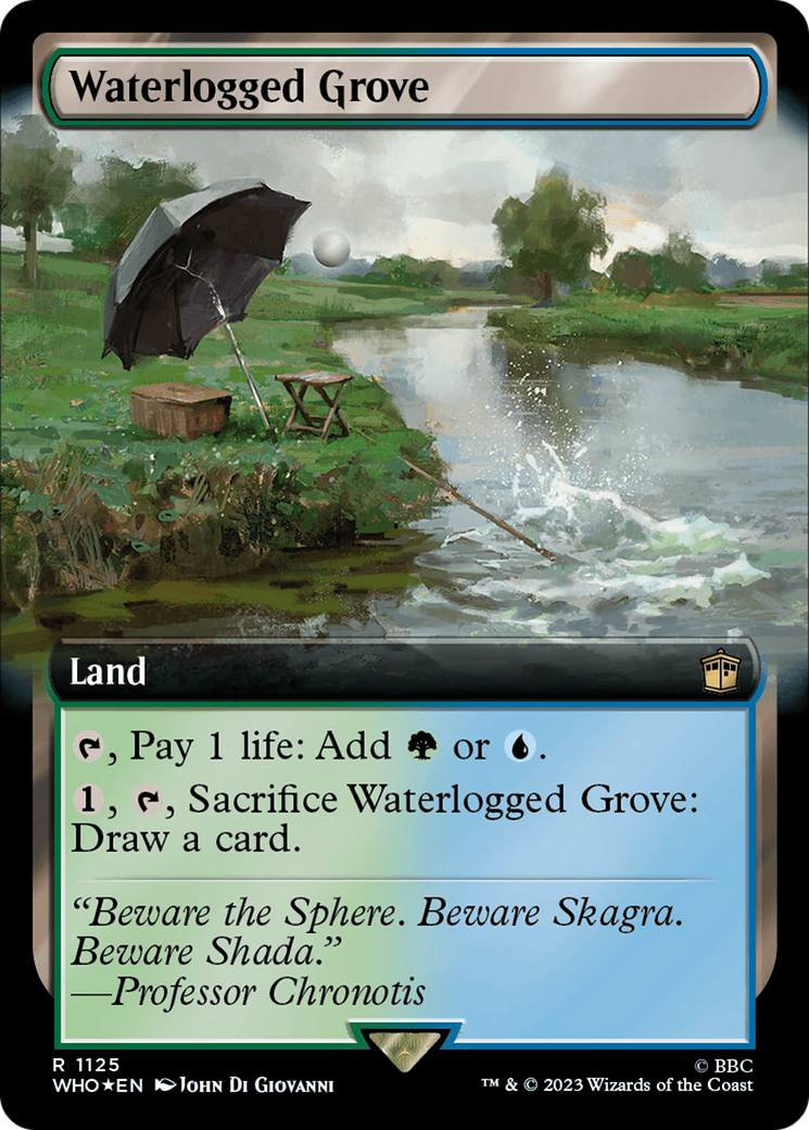 Waterlogged Grove (Extended Art) (Surge Foil) [Doctor Who] | Anubis Games and Hobby