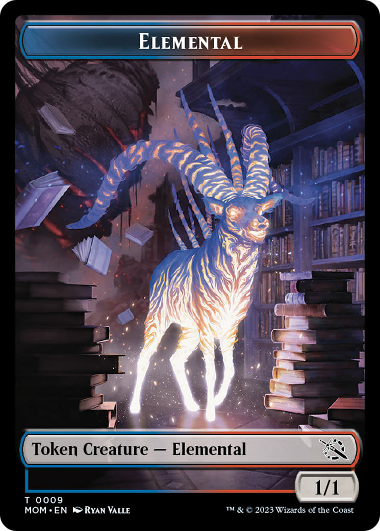 Elemental (9) // Vampire Double-Sided Token [March of the Machine Tokens] | Anubis Games and Hobby