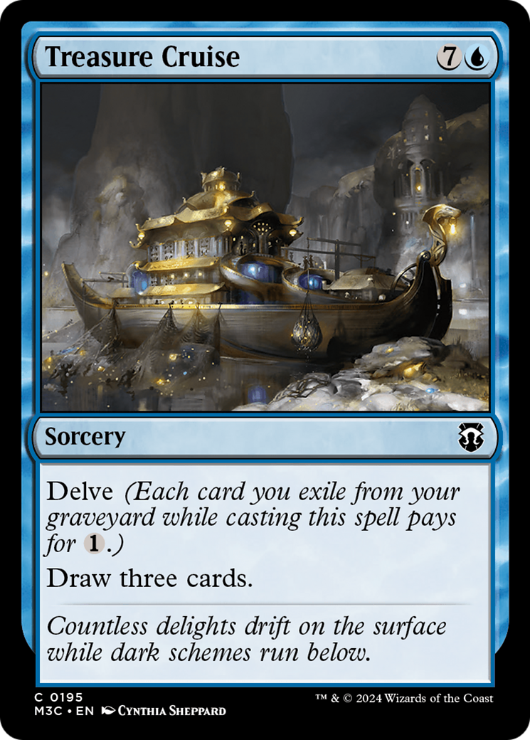 Treasure Cruise (Ripple Foil) [Modern Horizons 3 Commander] | Anubis Games and Hobby
