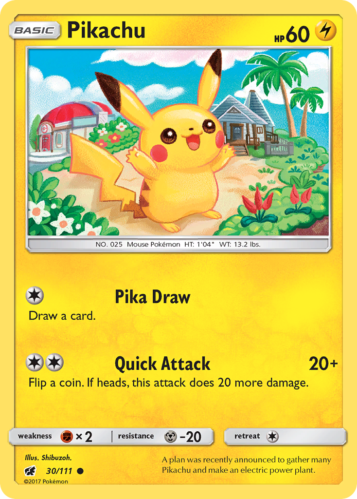 Pikachu (30/111) [Sun & Moon: Crimson Invasion] | Anubis Games and Hobby