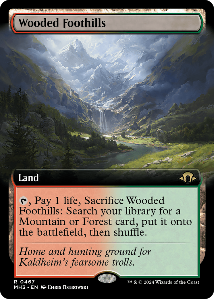 Wooded Foothills (Extended Art) [Modern Horizons 3] | Anubis Games and Hobby