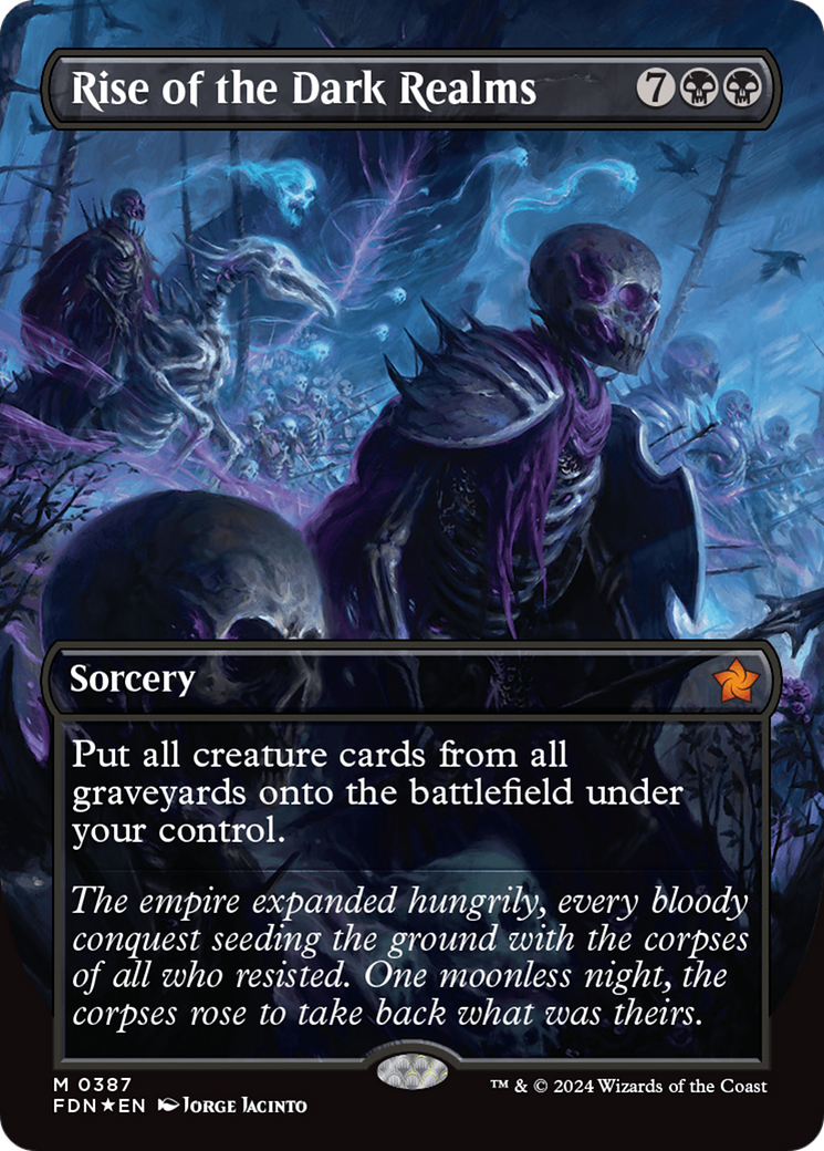 Rise of the Dark Realms (Borderless) (Mana Foil) [Foundations] | Anubis Games and Hobby