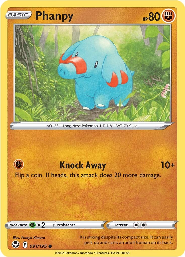 Phanpy (091/195) [Sword & Shield: Silver Tempest] | Anubis Games and Hobby