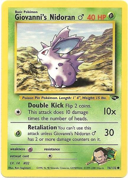Giovanni's Nidoran (76/132) (Male) [Gym Challenge Unlimited] | Anubis Games and Hobby