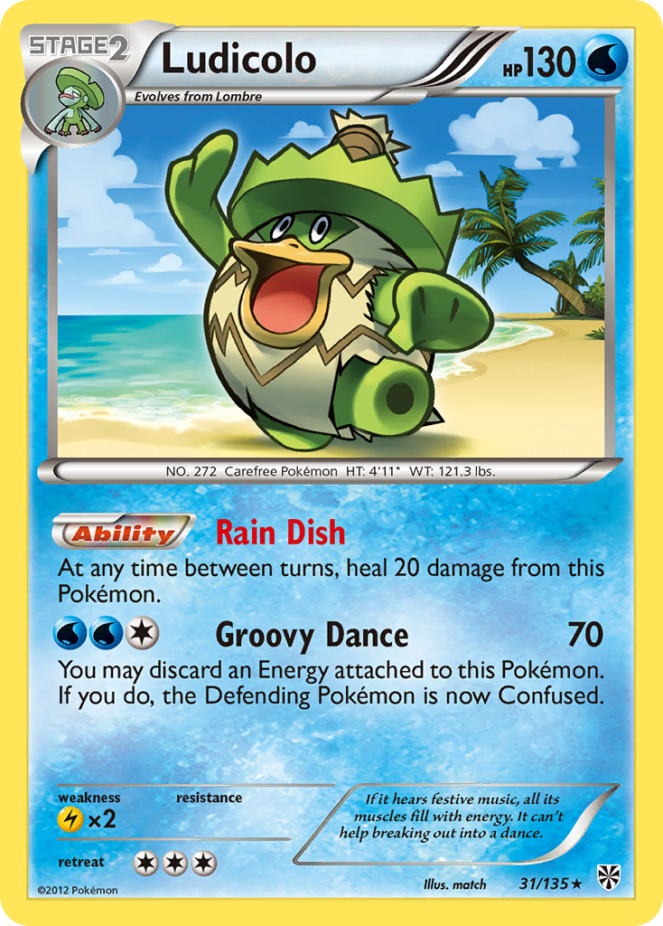 Ludicolo (31/135) [Black & White: Plasma Storm] | Anubis Games and Hobby