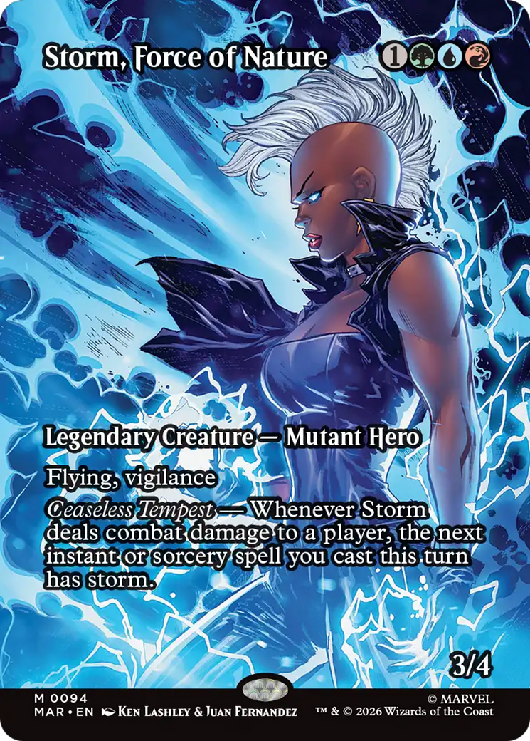 Storm, Force of Nature (Borderless) [Marvel Universe: Eternal-Legal] | Anubis Games and Hobby