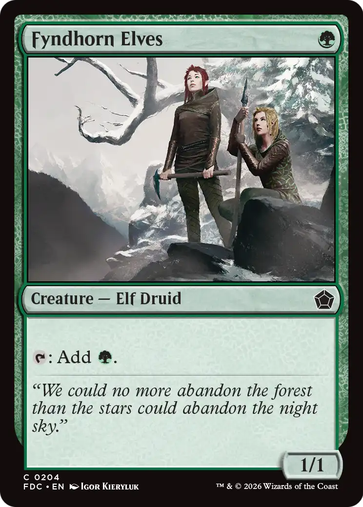 Fyndhorn Elves [Foundations Commander] | Anubis Games and Hobby