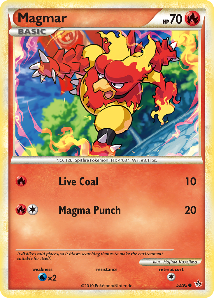 Magmar (52/95) [HeartGold & SoulSilver: Unleashed] | Anubis Games and Hobby