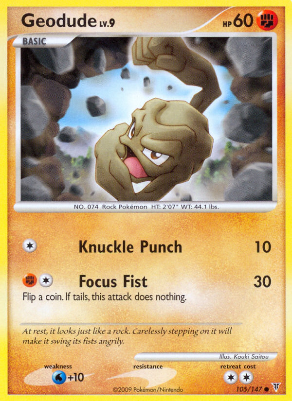Geodude (105/147) [Platinum: Supreme Victors] | Anubis Games and Hobby