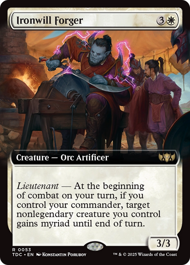 Ironwill Forger (Extended Art) [Tarkir: Dragonstorm Commander] | Anubis Games and Hobby