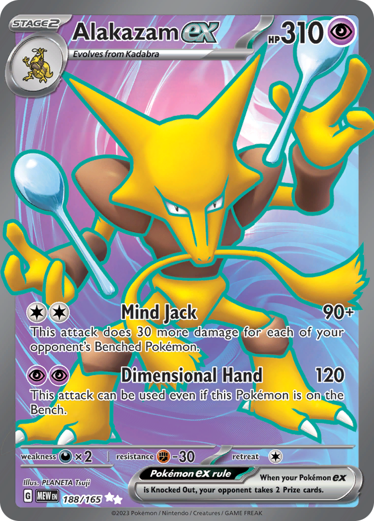 Alakazam ex (188/165) [Scarlet & Violet: 151] | Anubis Games and Hobby