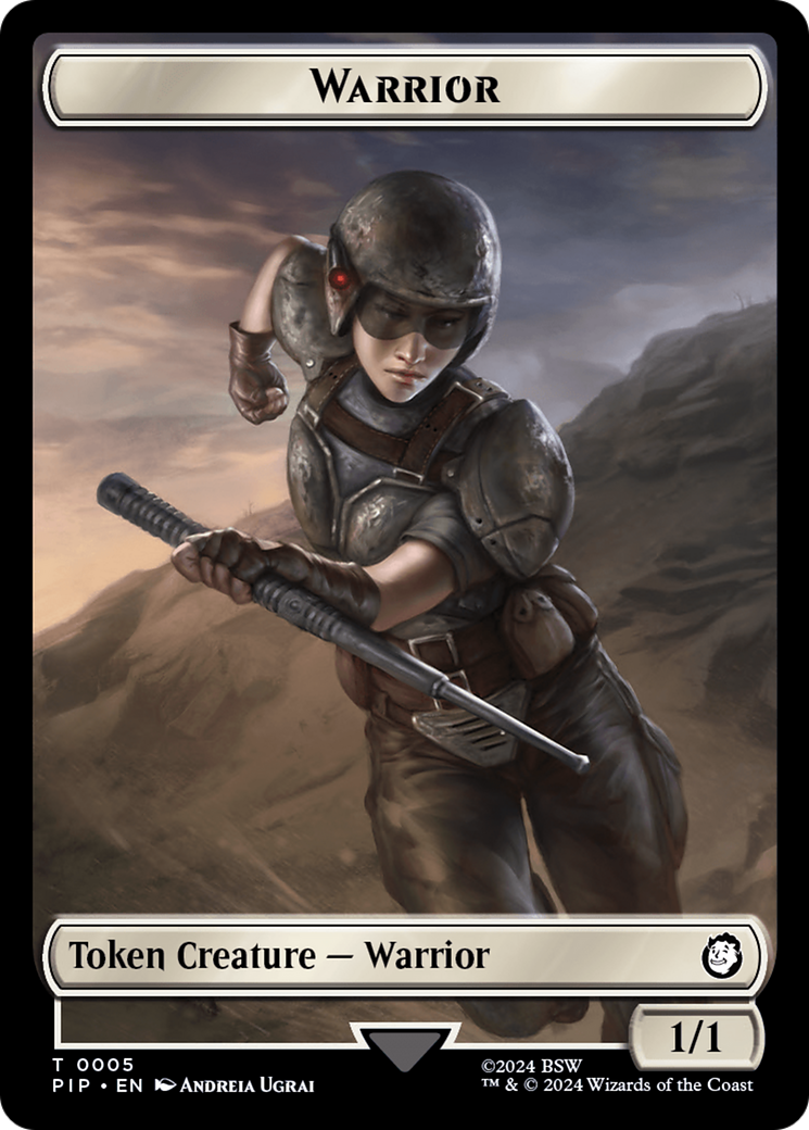 Radiation // Warrior Double-Sided Token [Fallout Tokens] | Anubis Games and Hobby