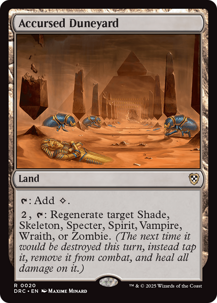 Accursed Duneyard [Aetherdrift Commander] | Anubis Games and Hobby