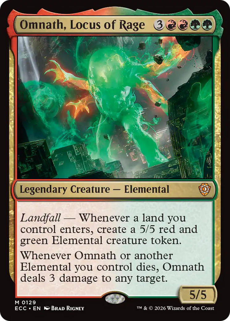 Omnath, Locus of Rage [Lorwyn Eclipsed Commander] | Anubis Games and Hobby