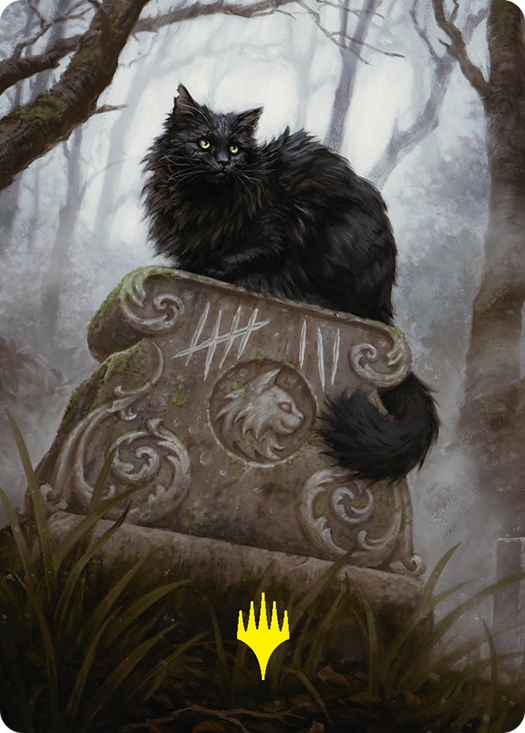 Nine-Lives Familiar 2 Art Card (36/54) (Gold-Stamped Planeswalker Symbol) [Foundations Art Series] | Anubis Games and Hobby