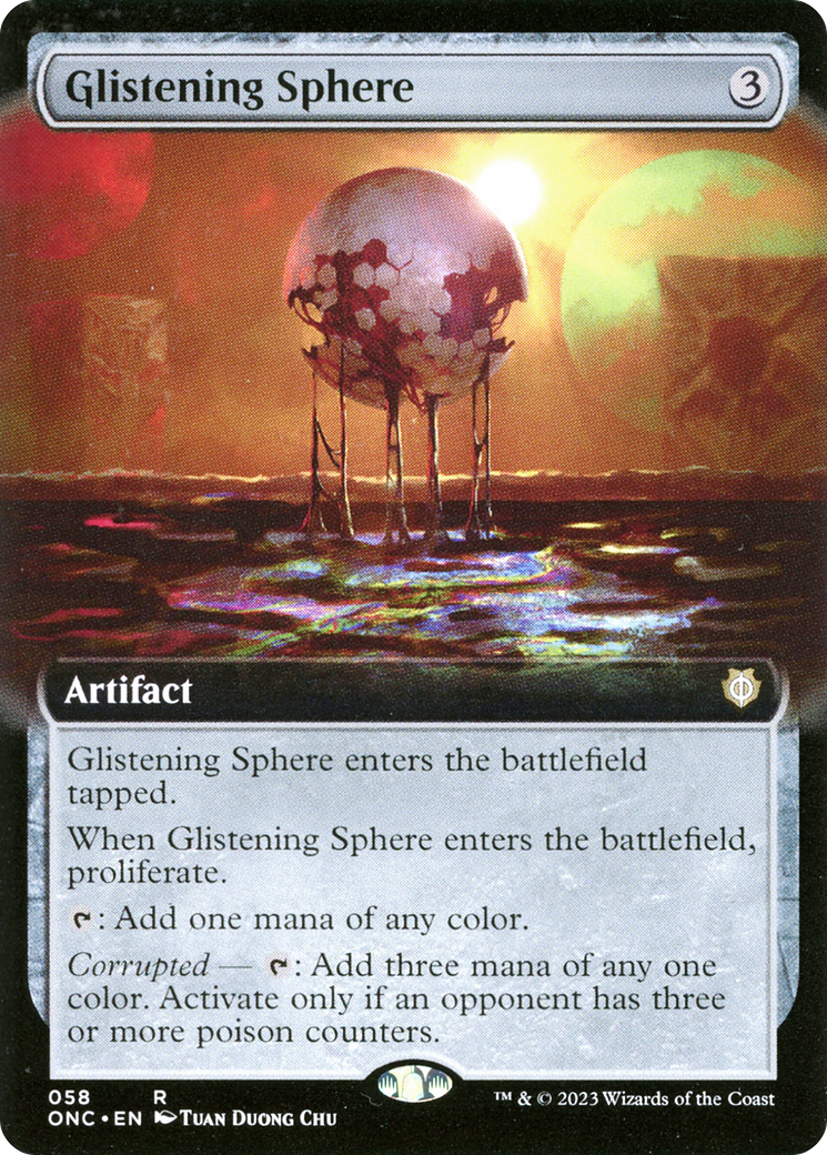 Glistening Sphere (Extended Art) [Phyrexia: All Will Be One Commander] | Anubis Games and Hobby