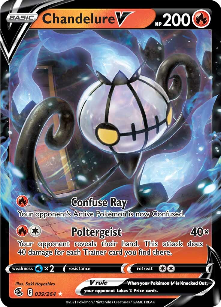 Chandelure V (039/264) [Sword & Shield: Fusion Strike] | Anubis Games and Hobby