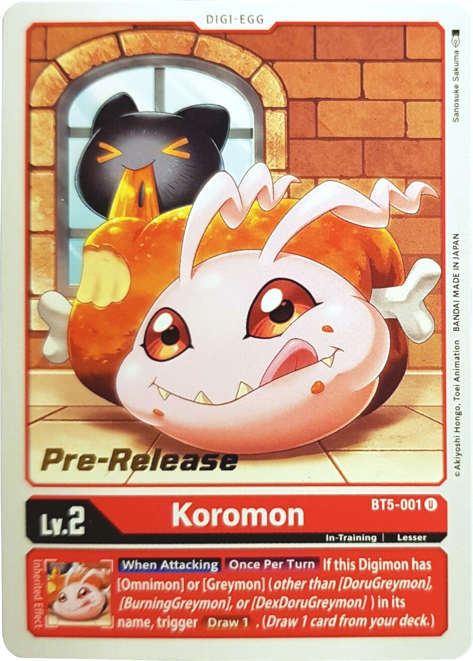 Koromon [BT5-001] [Battle of Omni Pre-Release Promos] | Anubis Games and Hobby