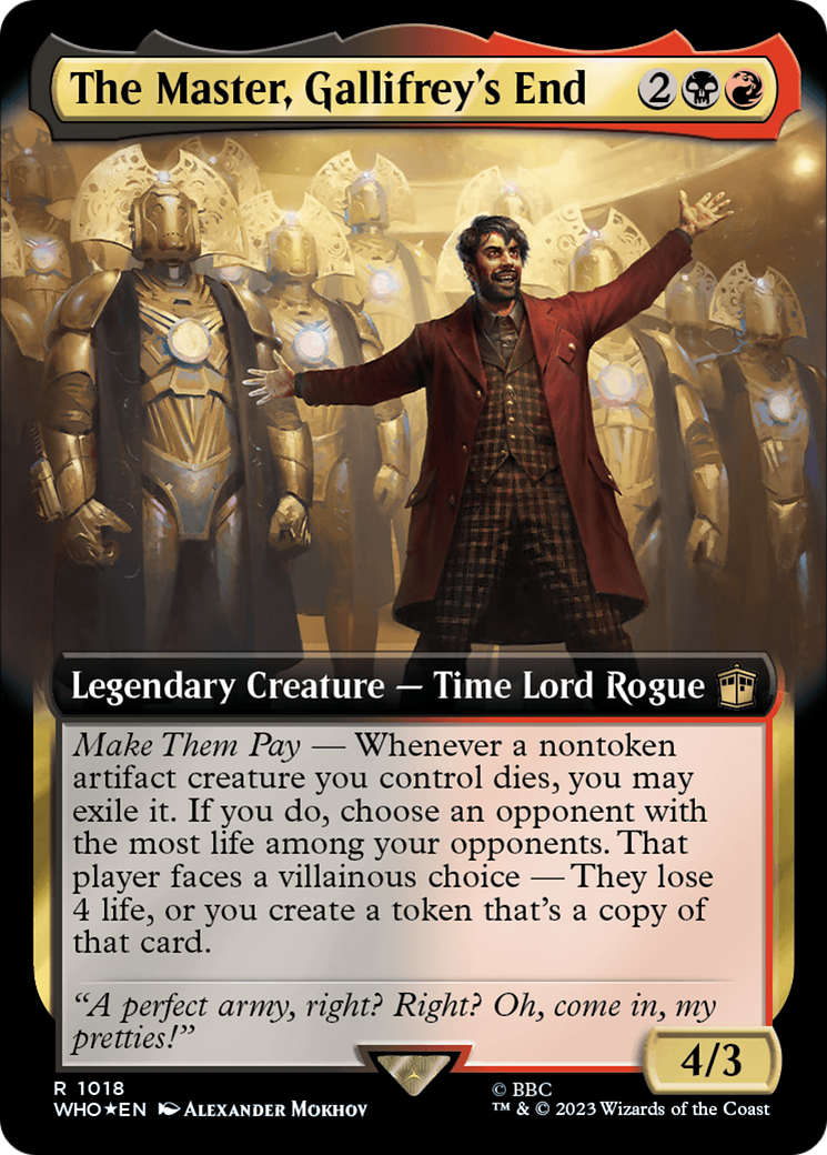 The Master, Gallifrey's End (Extended Art) (Surge Foil) [Doctor Who] | Anubis Games and Hobby