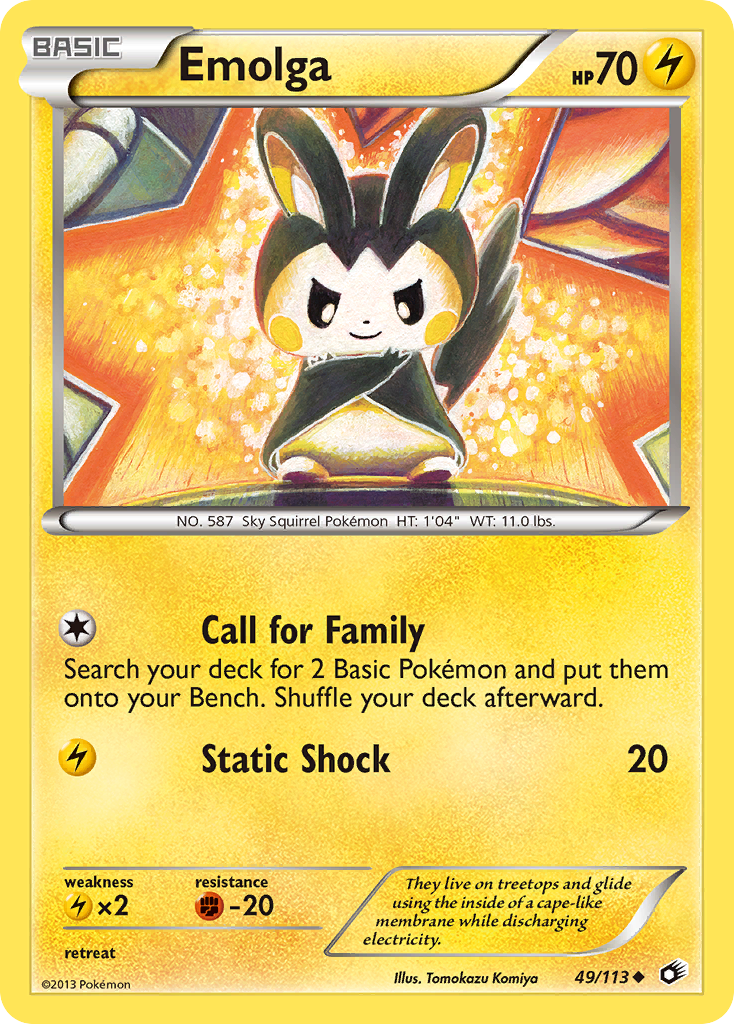 Emolga (49/113) [Black & White: Legendary Treasures] | Anubis Games and Hobby