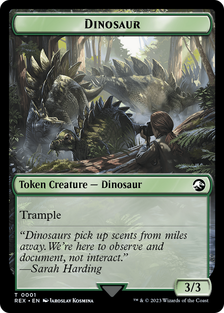 Gnome // Dinosaur (0001) Double-Sided Token [The Lost Caverns of Ixalan Tokens] | Anubis Games and Hobby