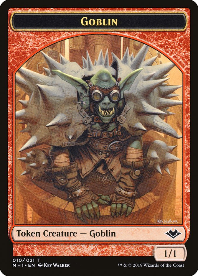 Goblin (010) // Wrenn and Six Emblem Double-Sided Token [Modern Horizons Tokens] | Anubis Games and Hobby