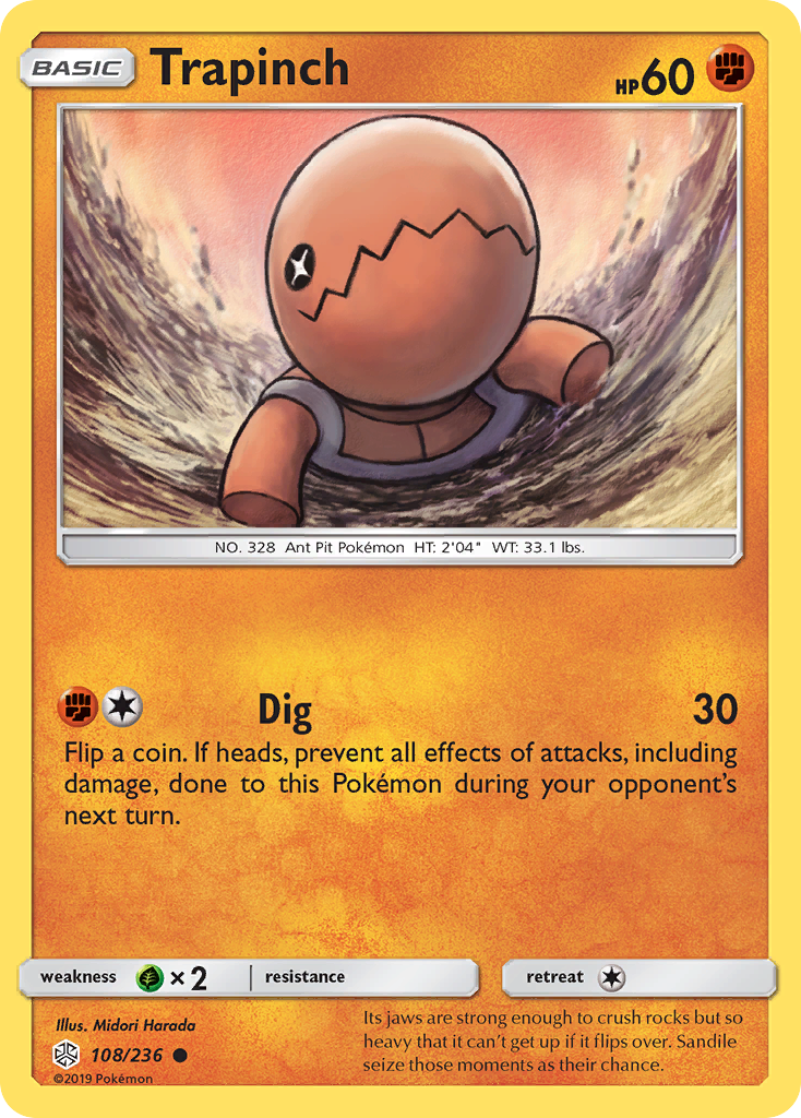 Trapinch (108/236) [Sun & Moon: Cosmic Eclipse] | Anubis Games and Hobby