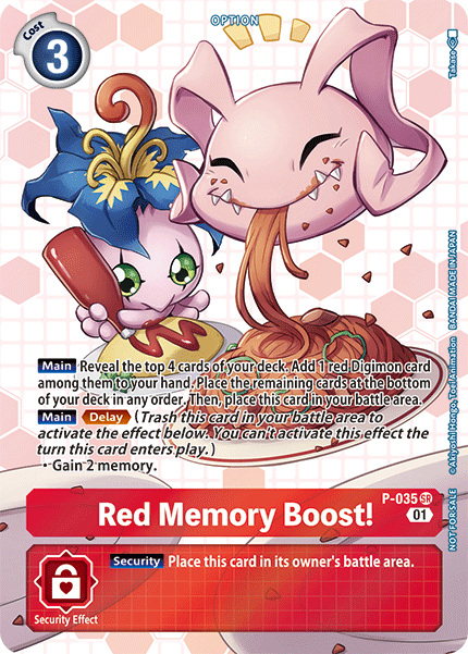 Red Memory Boost! [P-035] (Box Promotion Pack - Next Adventure) [Promotional Cards] | Anubis Games and Hobby