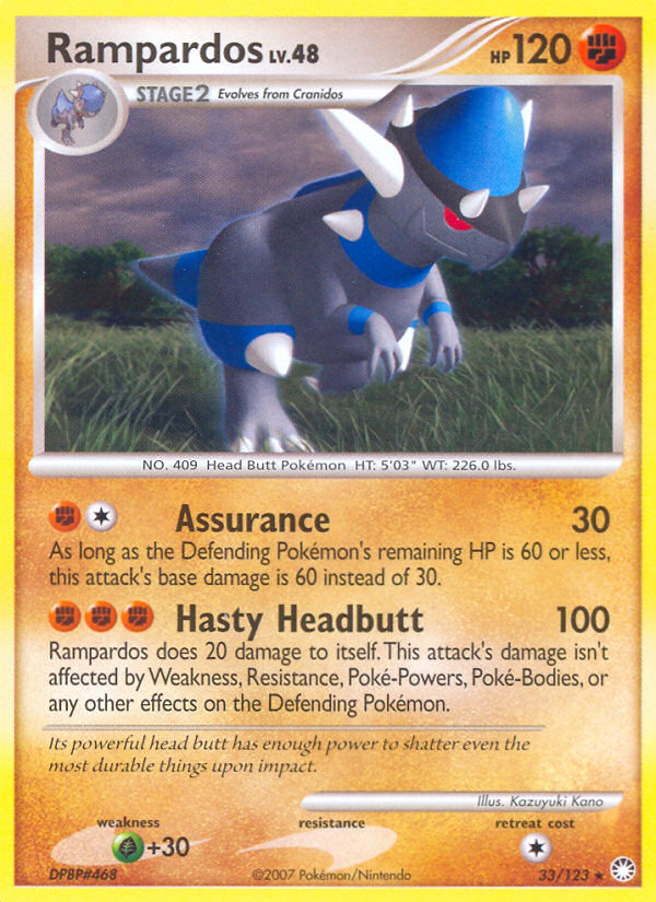Rampardos (33/123) [Diamond & Pearl: Mysterious Treasures] | Anubis Games and Hobby