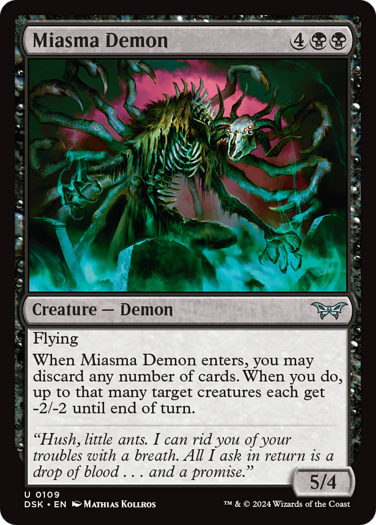 Miasma Demon [Duskmourn: House of Horror] | Anubis Games and Hobby