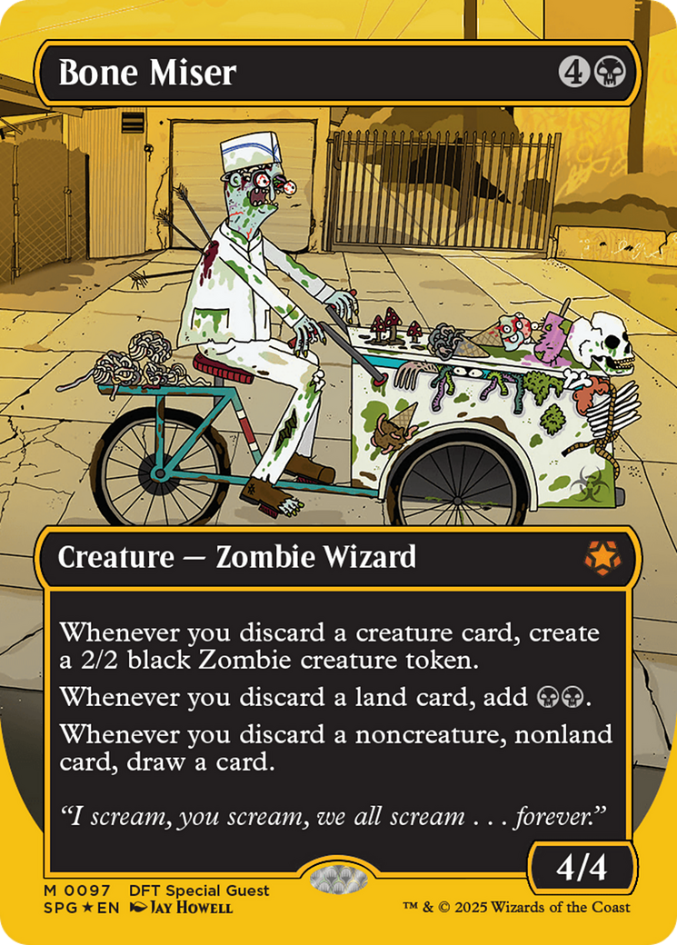 Bone Miser (Borderless) (First-Place Foil) [Aetherdrift Special Guests] | Anubis Games and Hobby