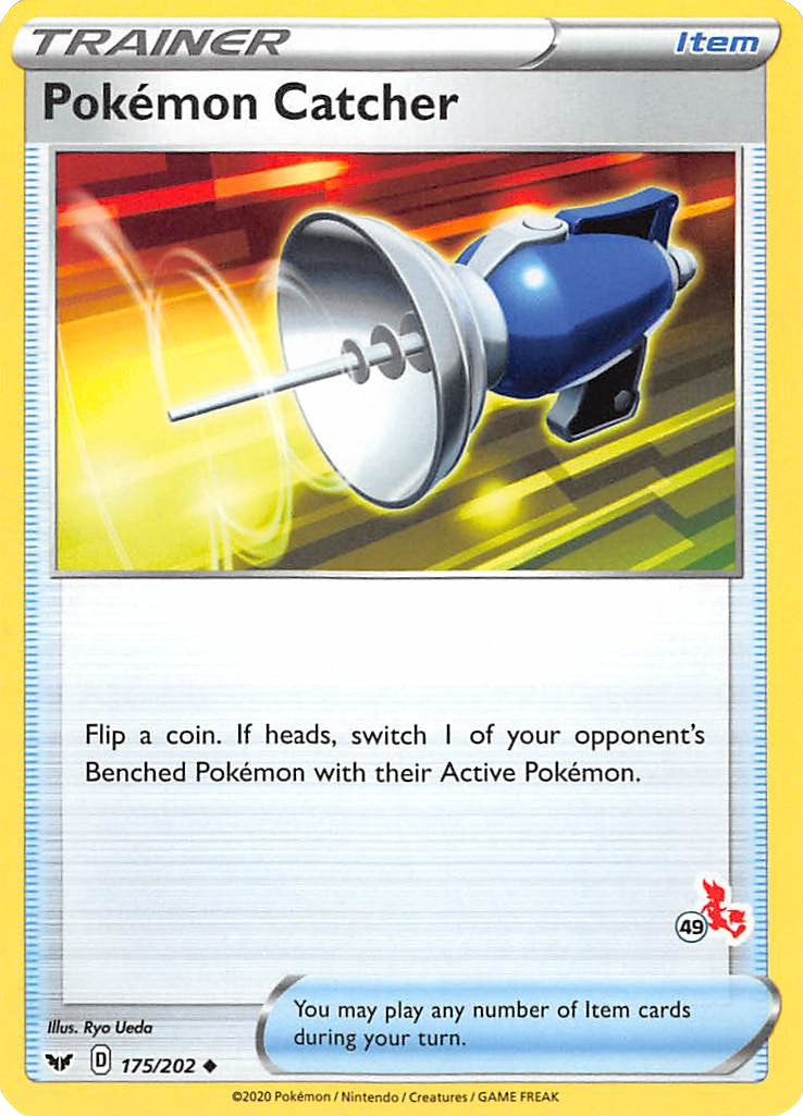 Pokemon Catcher (175/202) (Cinderace Stamp #49) [Battle Academy 2022] | Anubis Games and Hobby