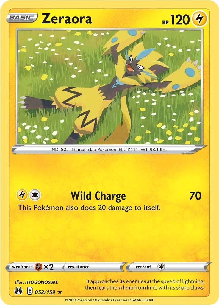 Zeraora (052/159) [Sword & Shield: Crown Zenith] | Anubis Games and Hobby