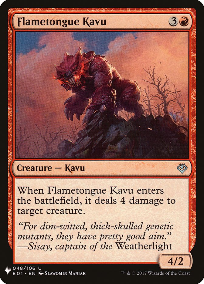 Flametongue Kavu [Mystery Booster] | Anubis Games and Hobby