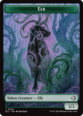 Elk // Emblem - Oko, Shadowmoor Scion Double-Sided Token [Lorwyn Eclipsed Tokens] | Anubis Games and Hobby