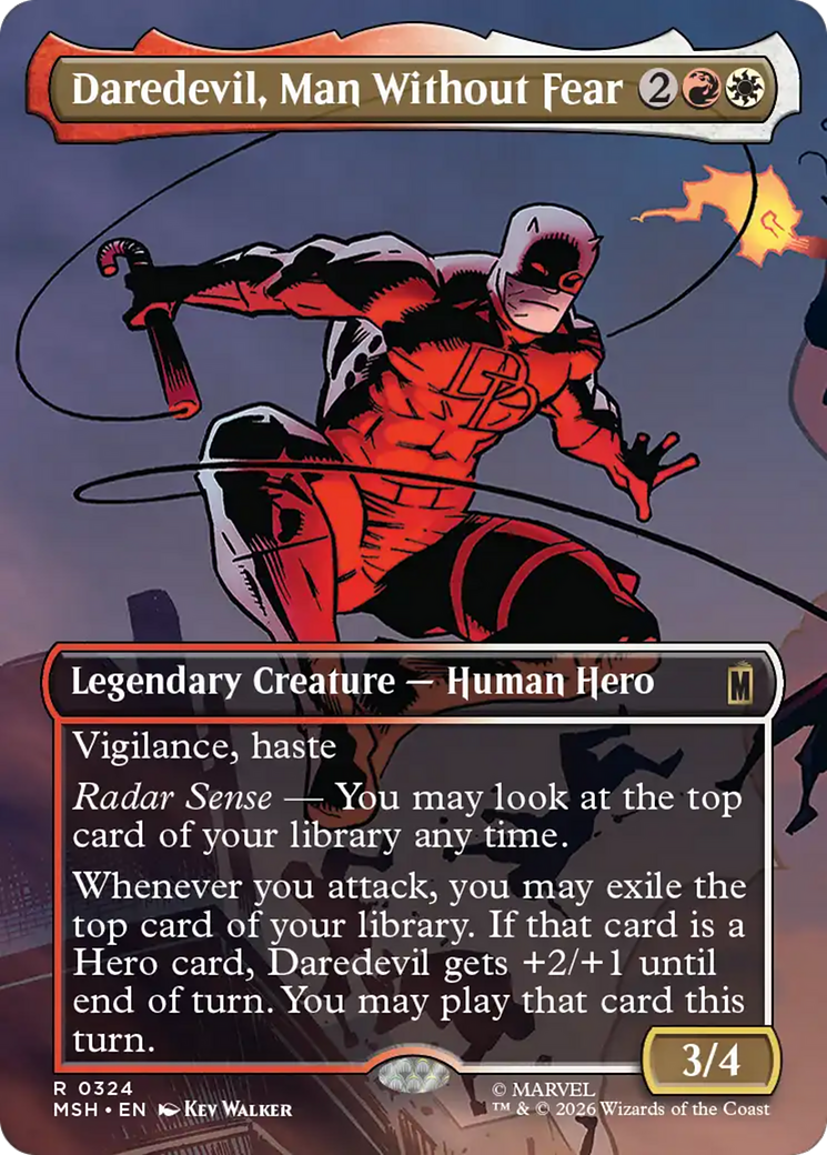 Daredevil, Man Without Fear (Borderless) (0324) [Marvel Super Heroes] | Anubis Games and Hobby