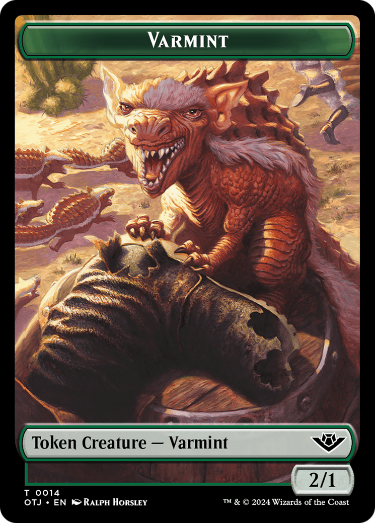 Varmint // Plot Double-Sided Token [Outlaws of Thunder Junction Tokens] | Anubis Games and Hobby