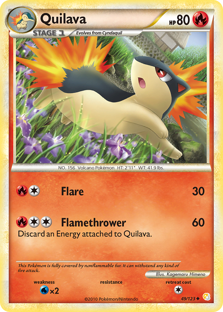 Quilava (49/123) [HeartGold & SoulSilver: Base Set] | Anubis Games and Hobby